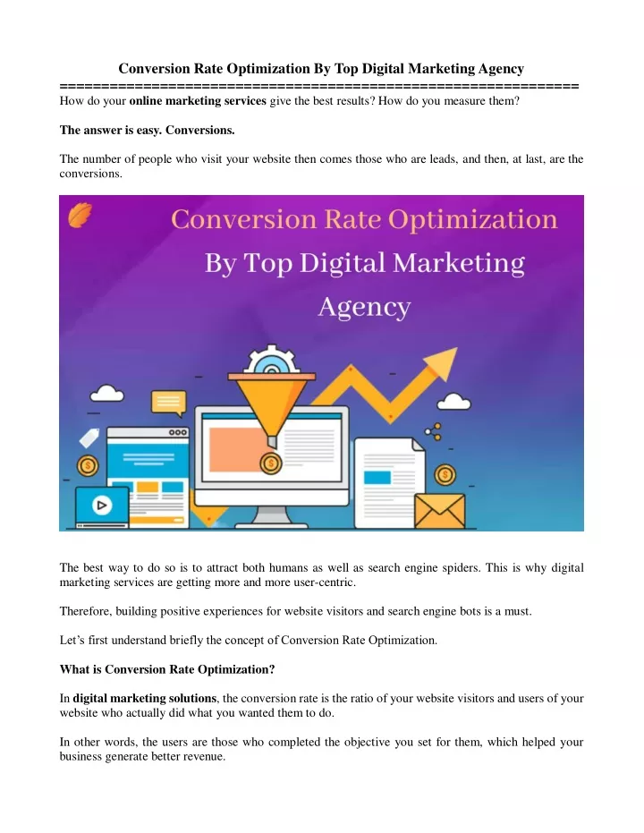 conversion rate optimization by top digital