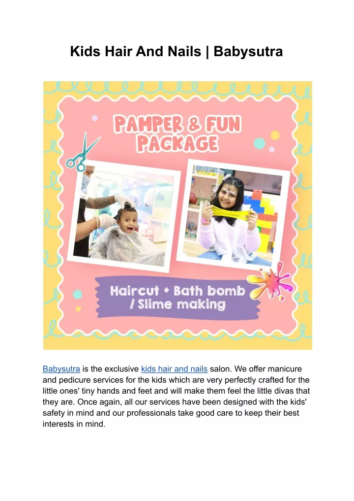 kids hair and nails babysutra
