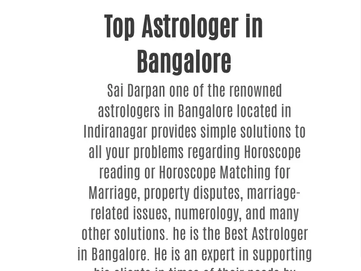 top astrologer in bangalore sai darpan