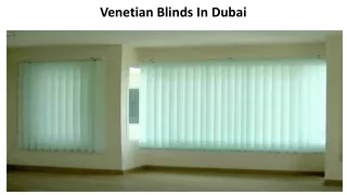 Venetian Blinds In Dubai