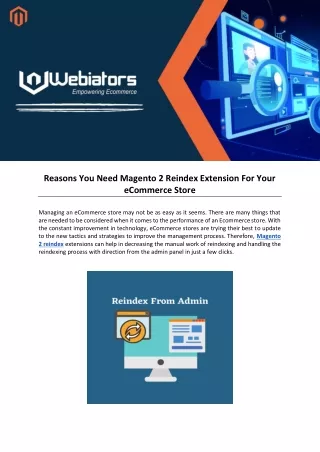 reasons you need magento 2 reindex extension
