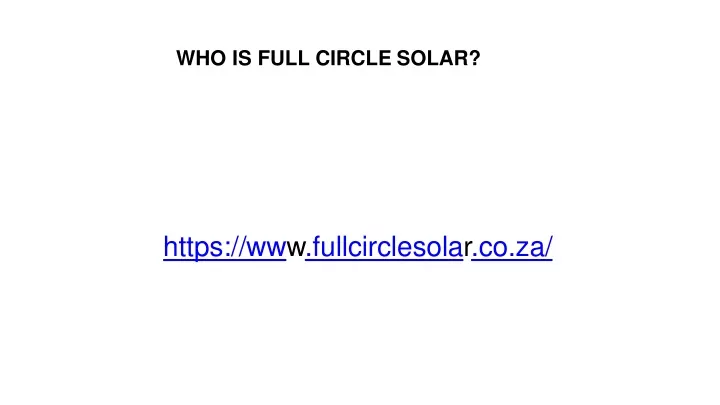 who is full circle solar