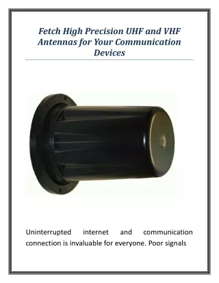 fetch high precision uhf and vhf antennas for your communication devices