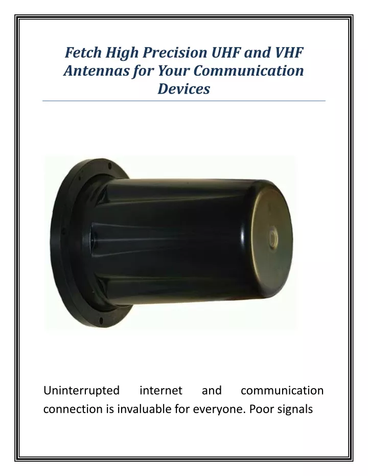 fetch high precision uhf and vhf antennas for your communication devices