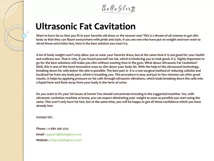 ultrasonic fat cavitation