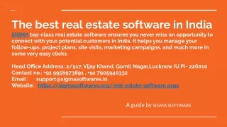 _The best real estate software in India