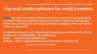 Top real estate software for small investors