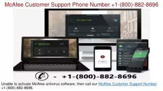 McAfee Customer Support Number  1-(800)-882-8696