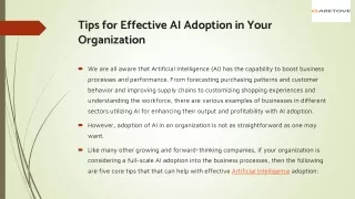 Tips for Effective AI Adoption in Your Organization