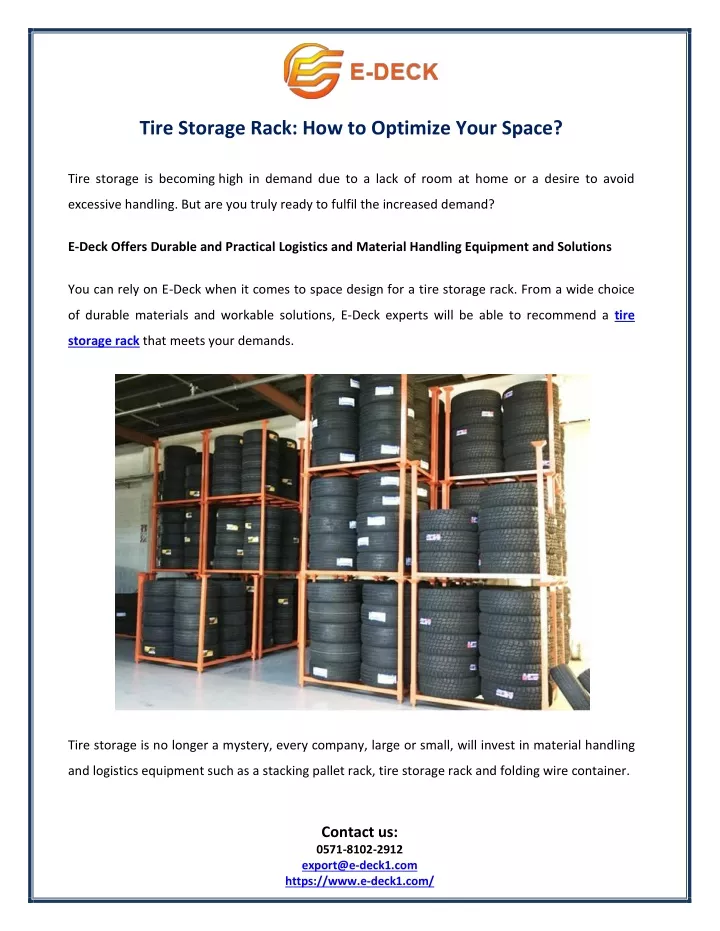 tire storage rack how to optimize your space