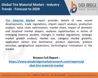 global tire material market industry trends