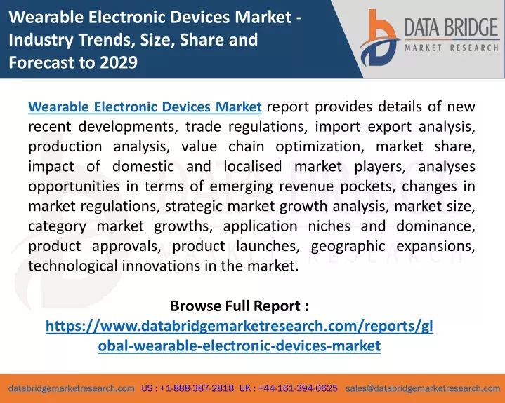 wearable electronic devices market industry