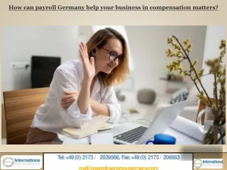 How can payroll Germany help your business in compensation matters