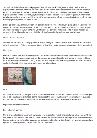 Lida Siparişi