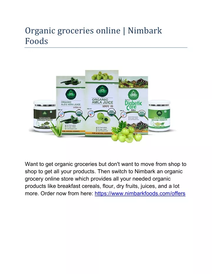 organic groceries online nimbark foods