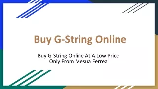 Buy G-String Online At A Low Price Only From Mesua Ferrea