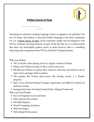 python course in pune