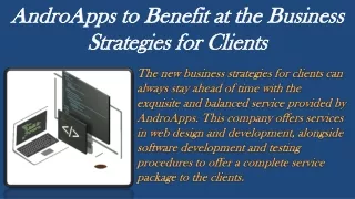 AndroApps to Benefit at the Business Strategies for Clients