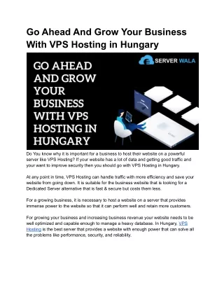 go ahead and grow your business with vps hosting