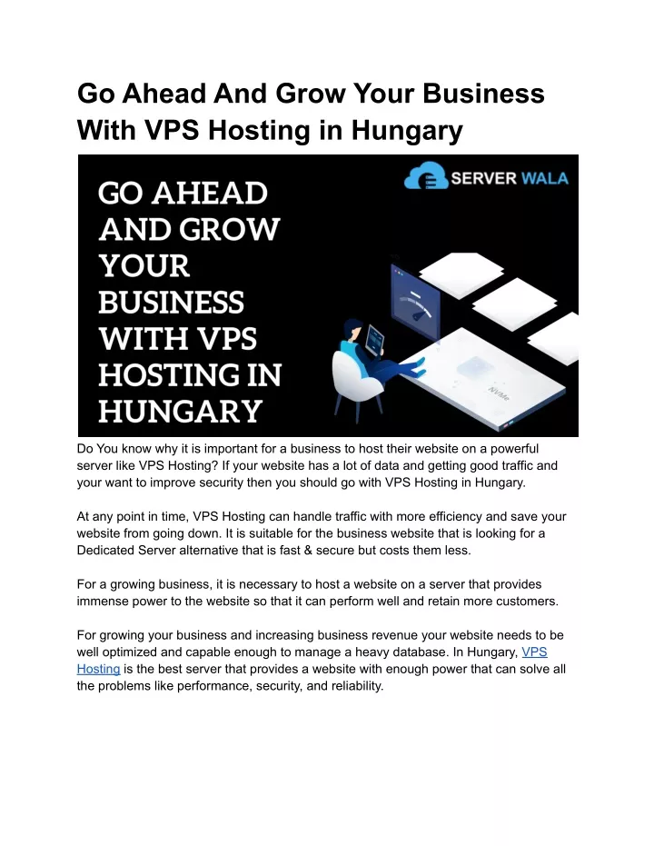 go ahead and grow your business with vps hosting