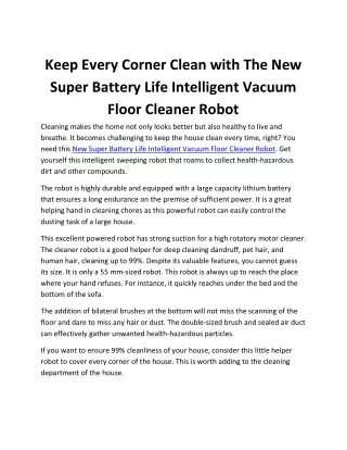 (Shopxology.store) Keep Every Corner Clean with The New Super Battery Life Intelligent Vacuum Floor Cleaner Robot_1