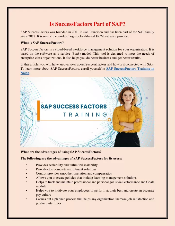 is successfactors part of sap