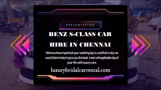 Benz S-Class Car Hire in Chennai