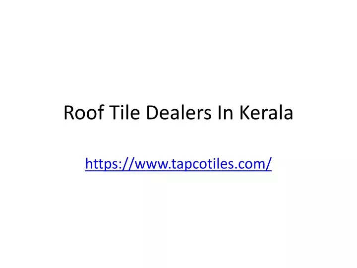 roof tile dealers in kerala