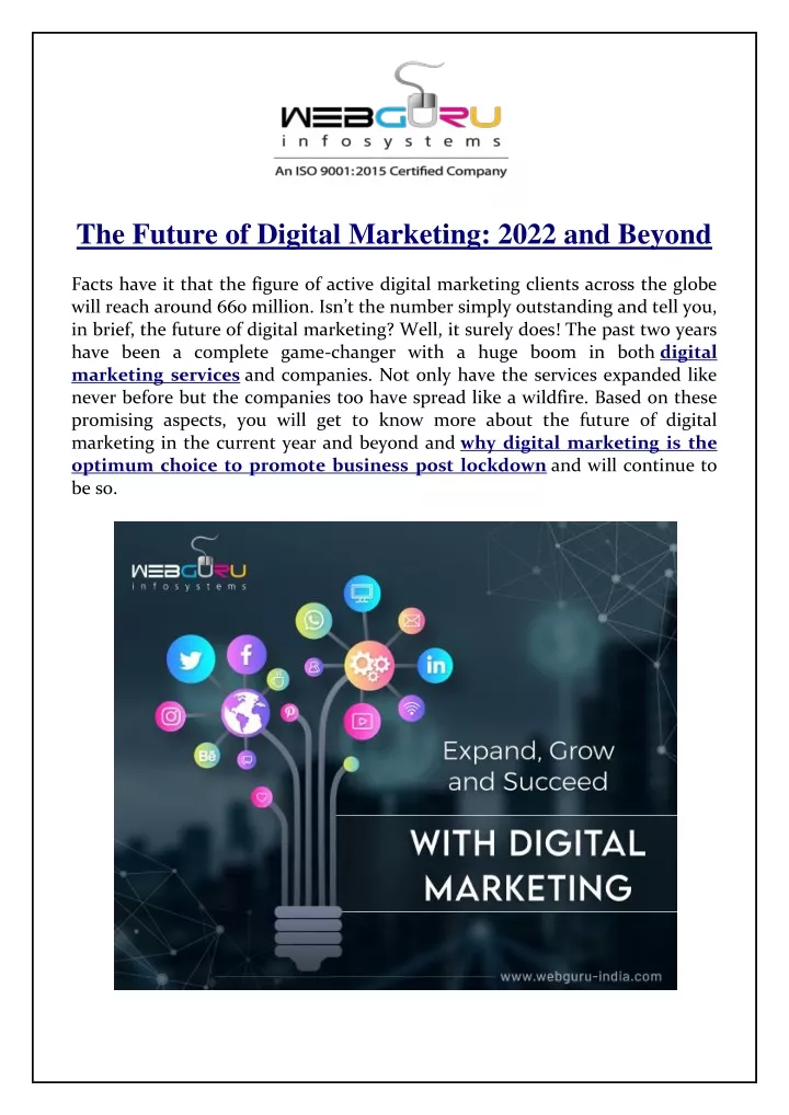 the future of digital marketing 2022 and beyond