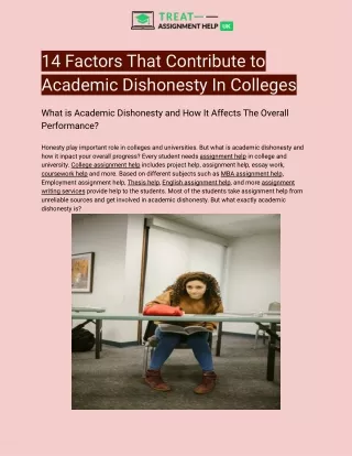 14 Factors That Contribute to Academic Dishonesty In Colleges