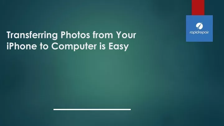 transferring photos from your iphone to computer is easy