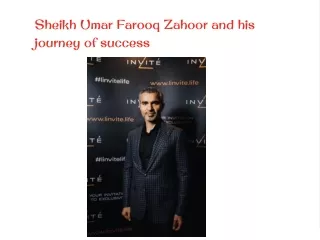Umar Farooq Zahoor and his journey of success