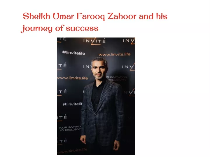 sheikh umar farooq zahoor and his journey