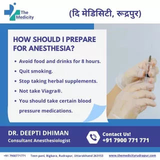 How should I prepare for anesthesia