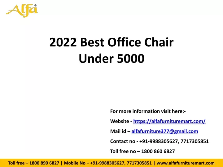 2022 best office chair under 5000