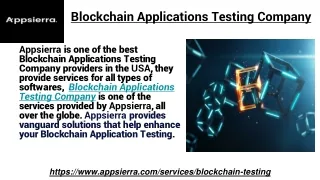 blockchain applications testing company