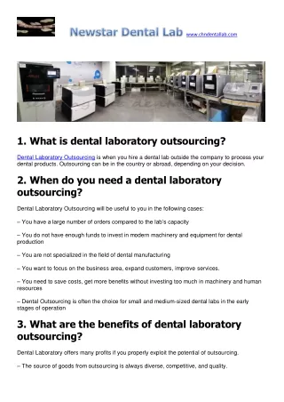FAQS about Dental Laboratory Outsourcing in China