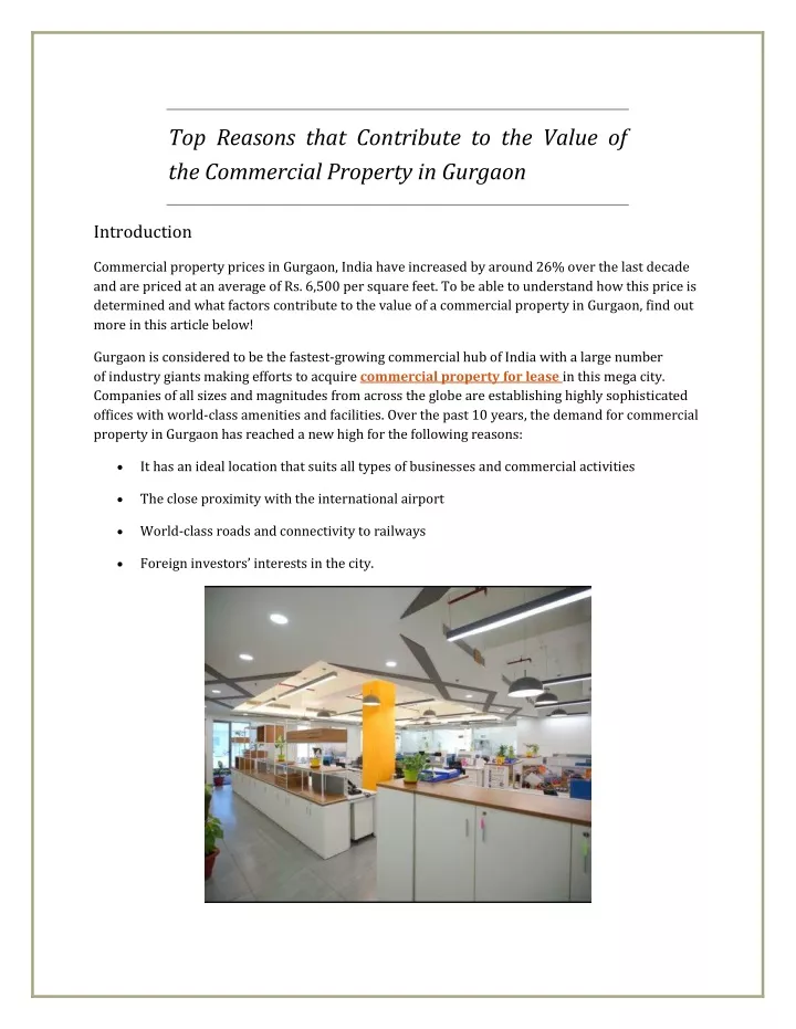 top reasons that contribute to the value
