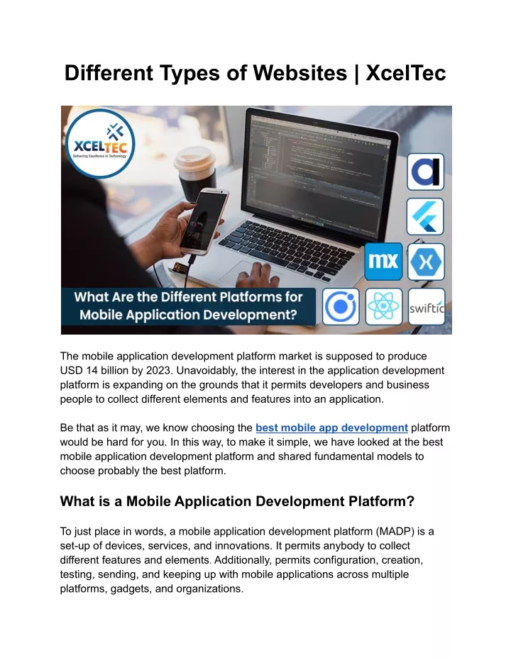 different types of websites xceltec