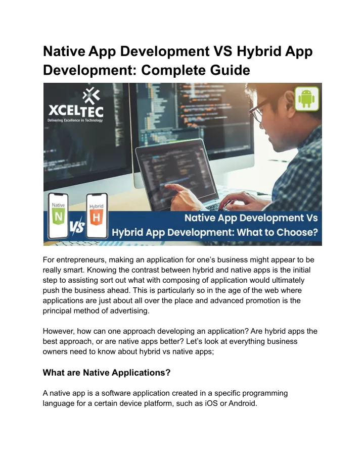 nativeapp development vs hybrid app development