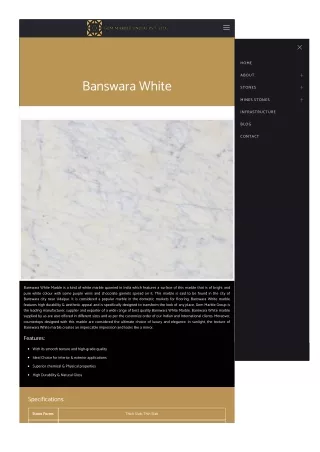 White Marble at best price in India