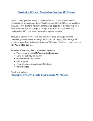 Developing APIs with Google Cloud’s Apigee API Platform