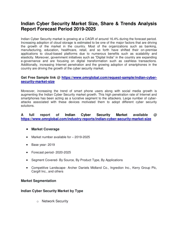 indian cyber security market size share trends