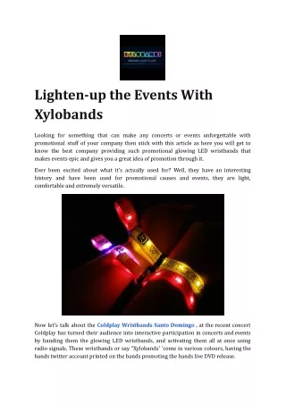lighten up the events with xylobands