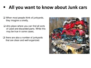All you want to know about Junk cars