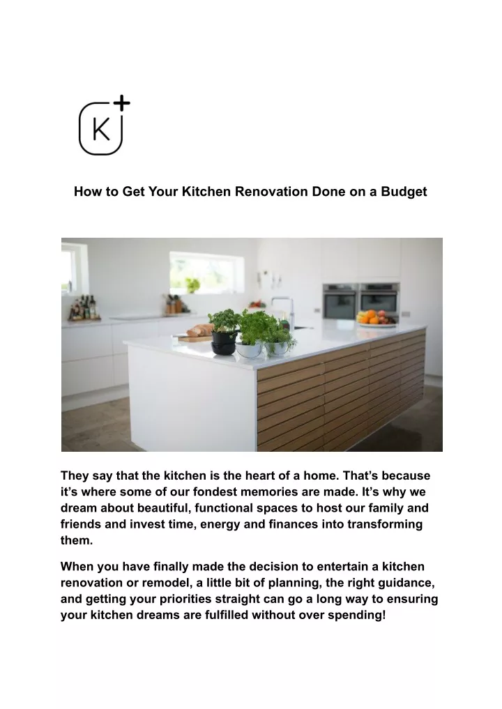 how to get your kitchen renovation done