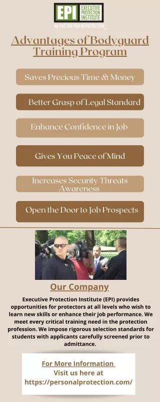 advantages of bodyguard training program