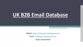UK B2B Email Database
