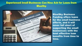 Experienced Small Businesses Can Now Ask for Loans from BlueSky