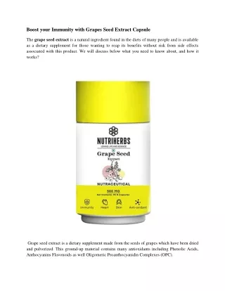 boost your immunity with grapes seed extract